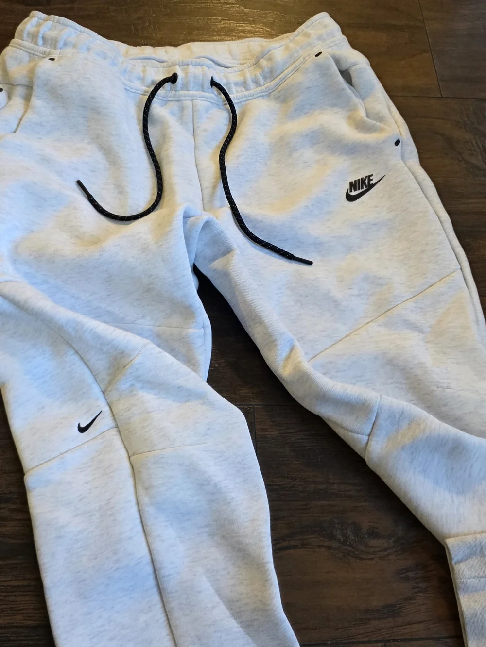 Nike Kids' Light Gray Fleece Jogger Pants